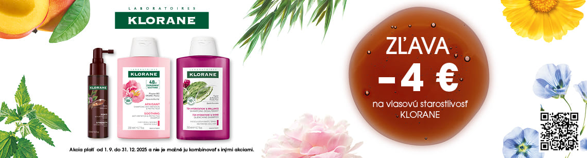 Klorane - zľava 4 €